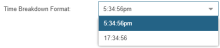 Time Breakdown Format